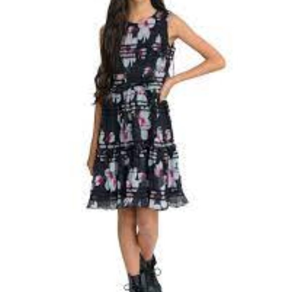 ZOE LTD Sydney Smocked Floral Chiffon Dress - Picture 12 of 12